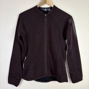 Outdoor Research Dark Brown Full Zip Wool Blend Sweater